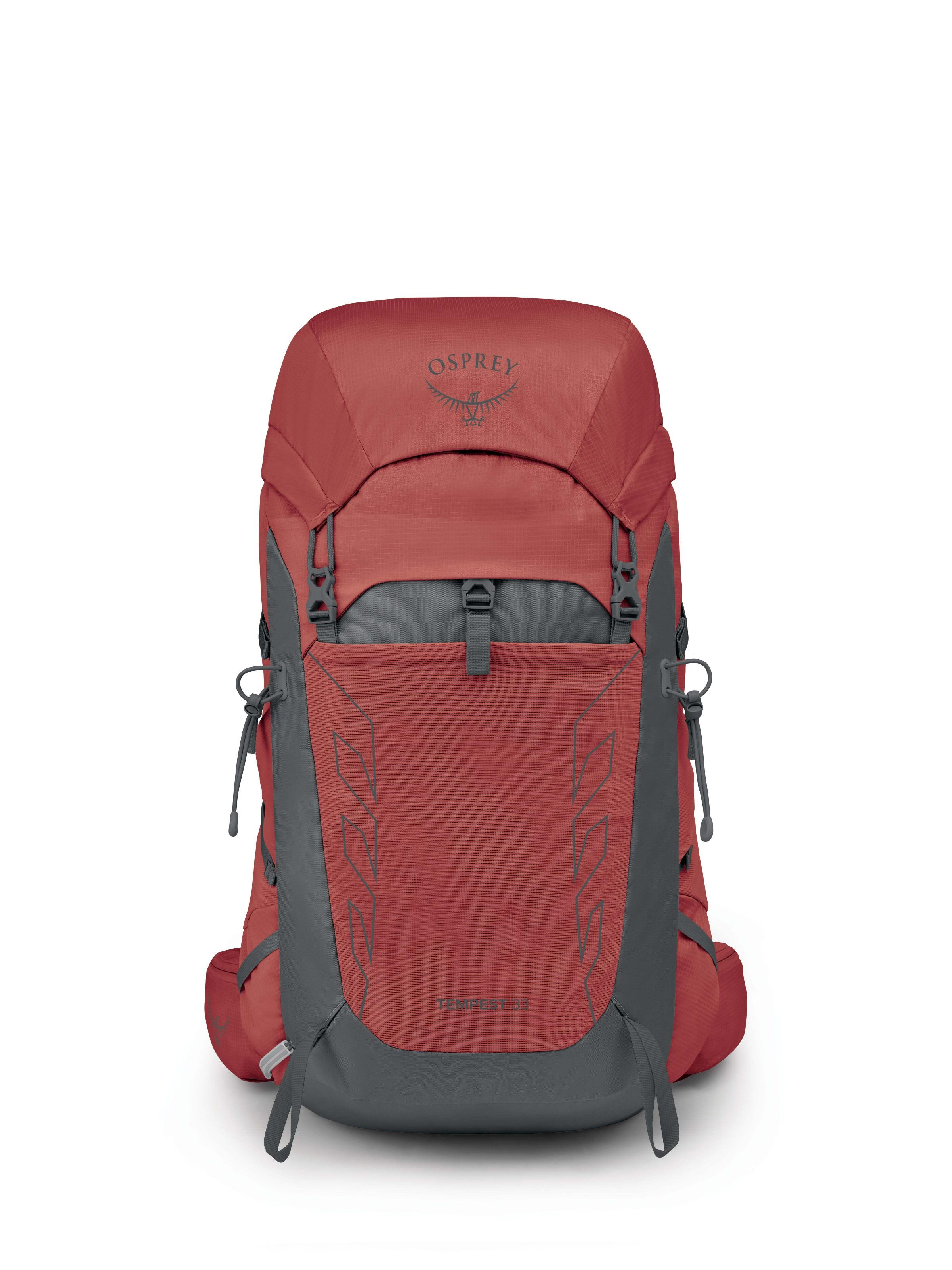 Osprey Tempest 33 Red pampas Coal Grey