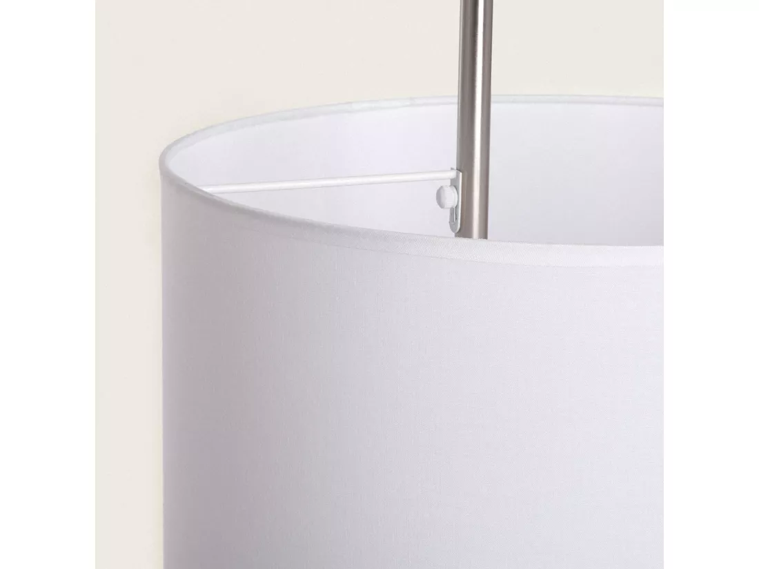 Lampadaire Métal et Tissu Duque Blanc