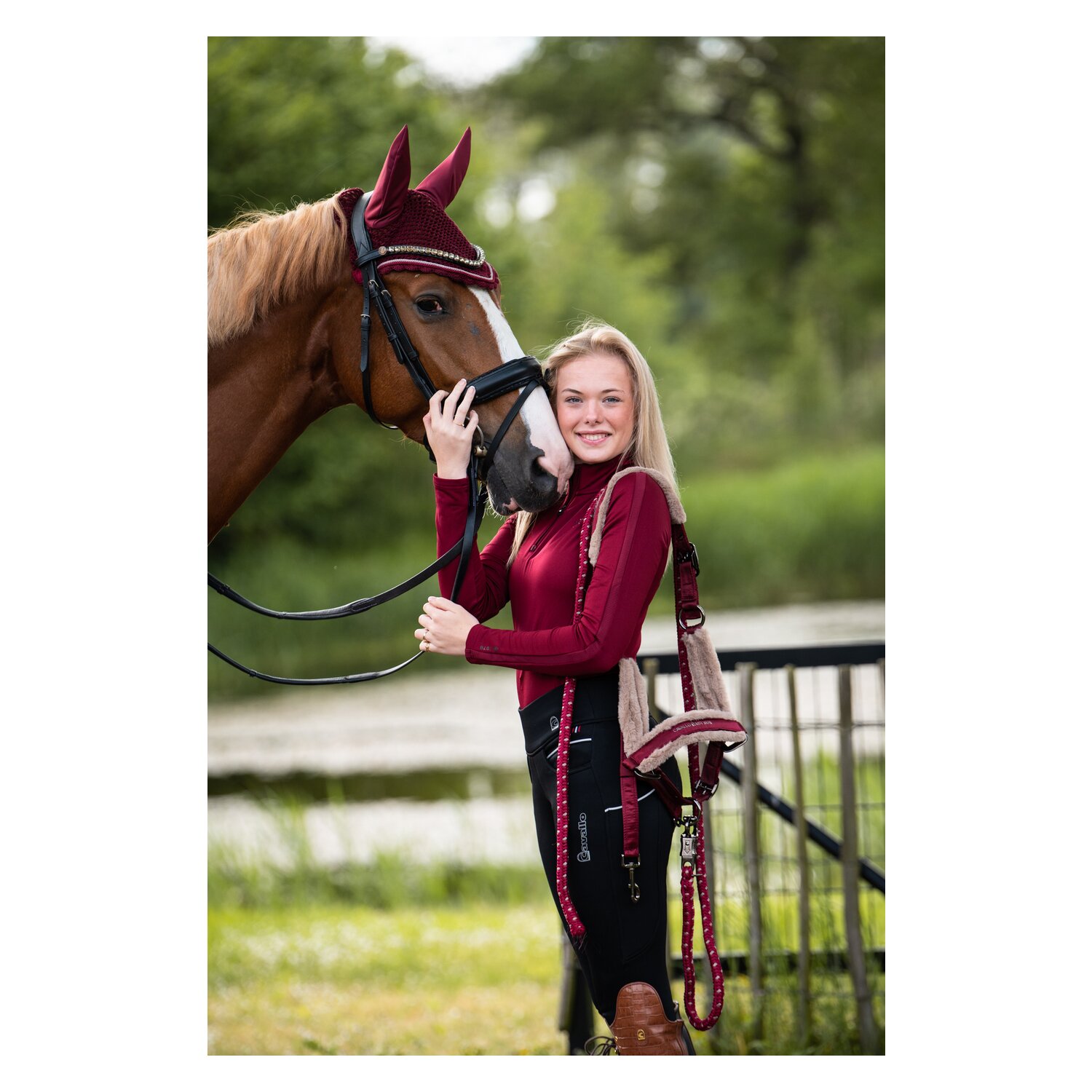 Cavallo Funktionsshirt CAVALGEMMA - dark red - 46