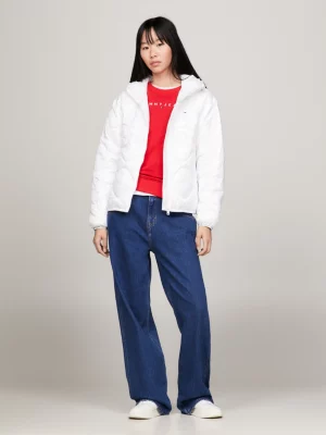 Jaqueta puffer acolchoada com capuz