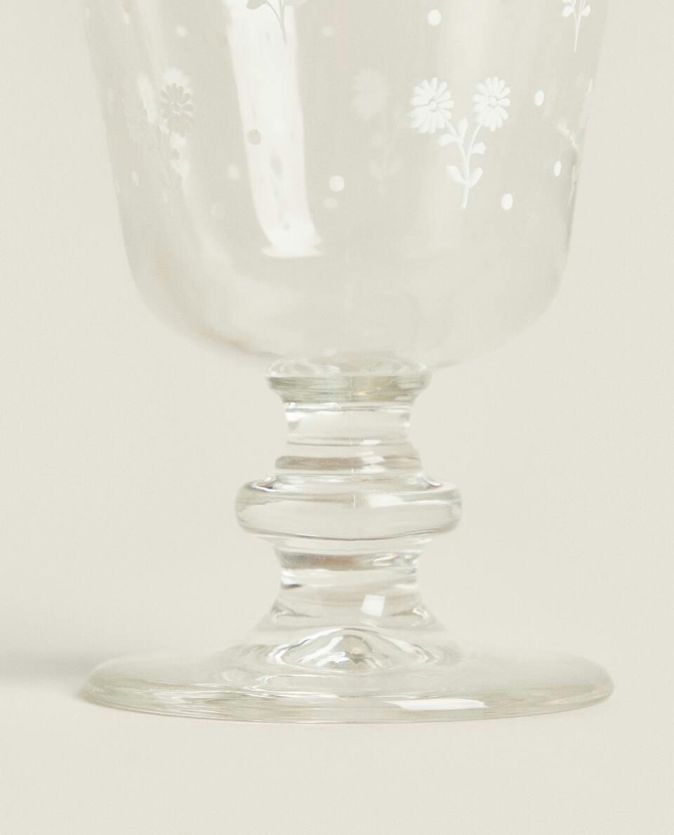 TAÇA DE VINHO FLORAL
