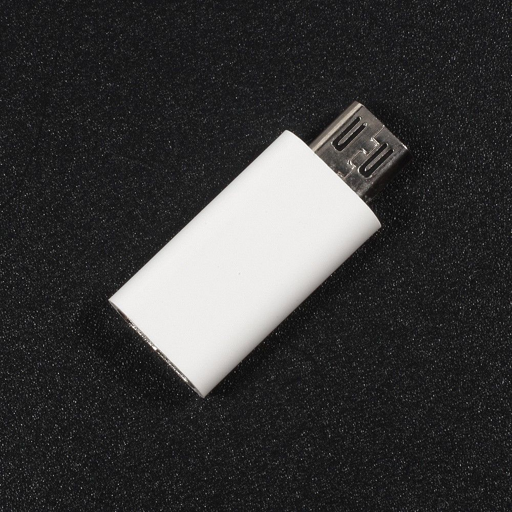 Micro USB auf USB C Adapter Konverter - Weiss
