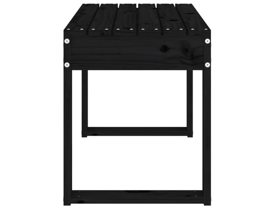 VIDAXL - Banc de jardin noir 80x38x45 cm bois massif de pin