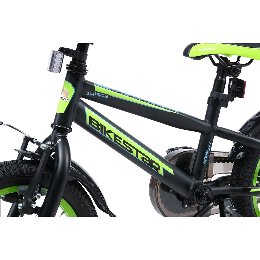 Bikestar Kinderrad 14 Zoll Urban Jungle schwarz, grün