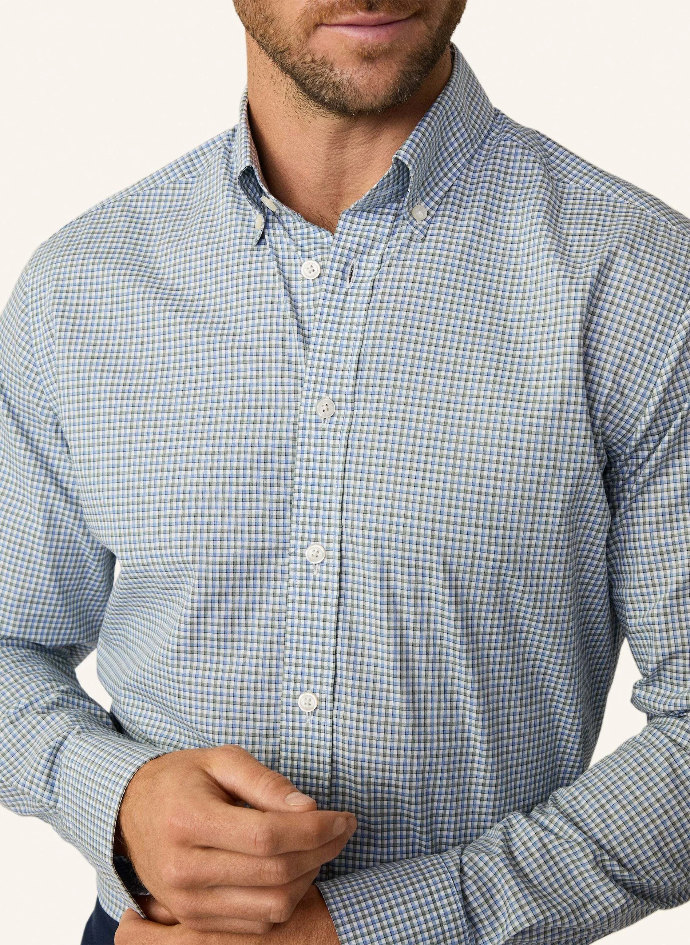 HACKETT LONDON Freizeithemd POPLIN MINI CHECK