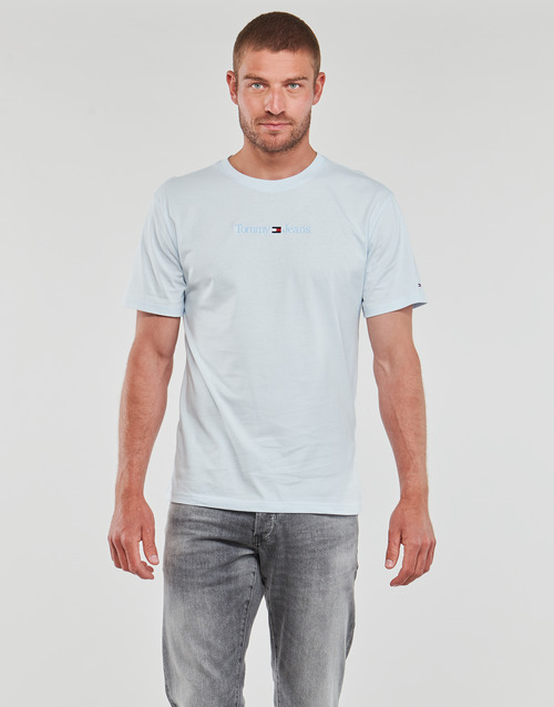 Tommy Jeans - TJM CLSC SMALL TEXT TEE - Bleu ciel