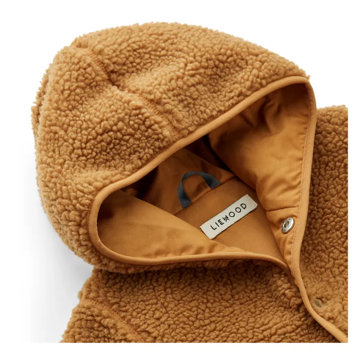 Liewood Combinaison Coton Bio Matières Recyclées Façon Fourrure Fraser | Caramel