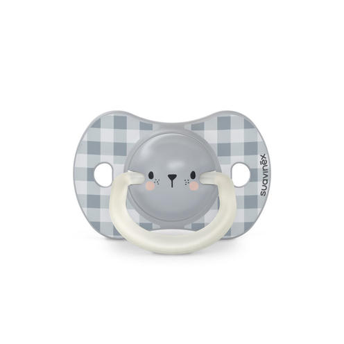 Pack de 2 sucettes 0-6 mois SX PRO Night&Day Gris foncé - SUAVINEX