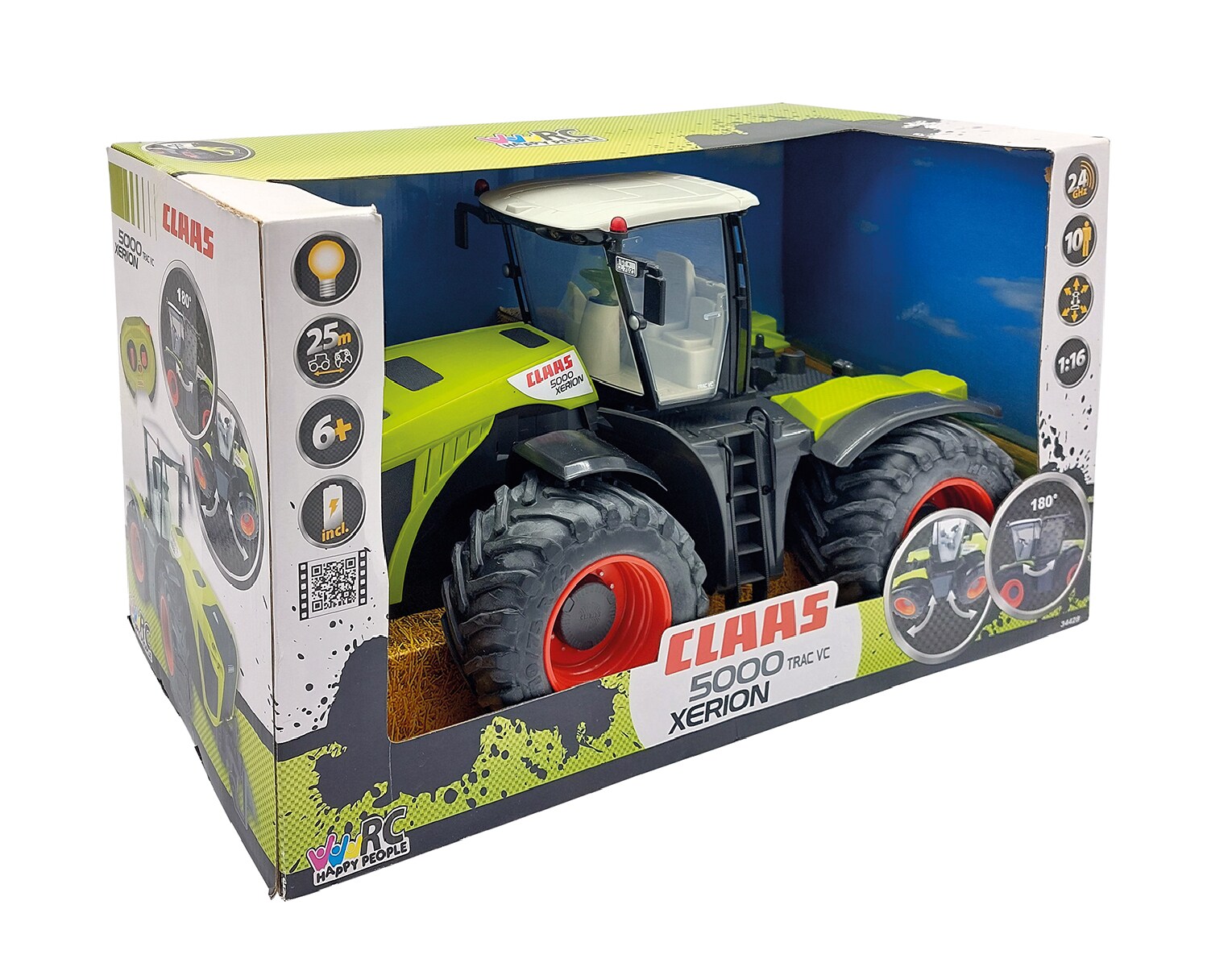 Happy People - Ferngesteuerter Traktor - Claas Xerion 5000 (Maßstab: 1:16) Fernlenkfahrzeug Landwirtschaft
