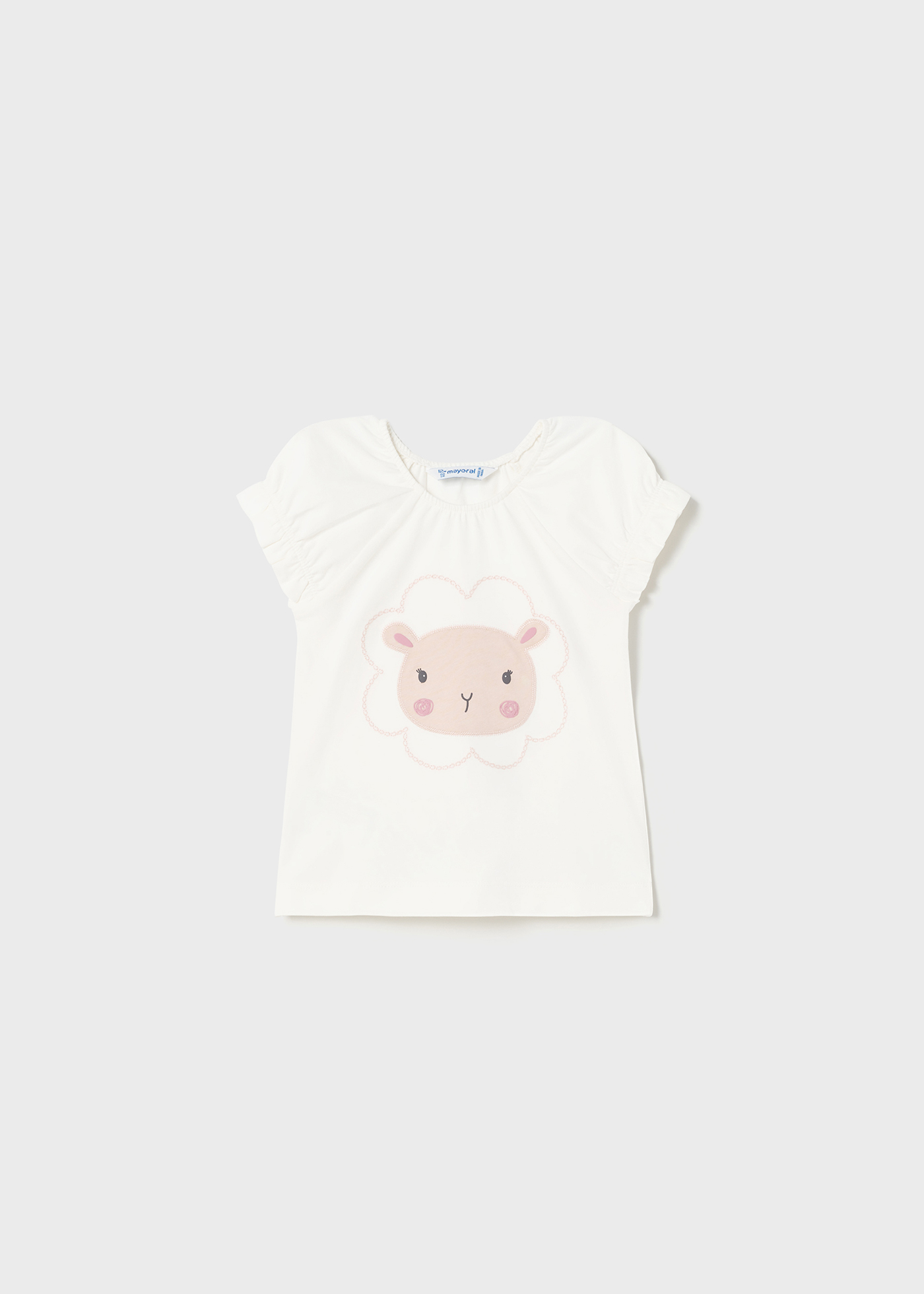 Camiseta com aplique de algodão sustentável para bebê