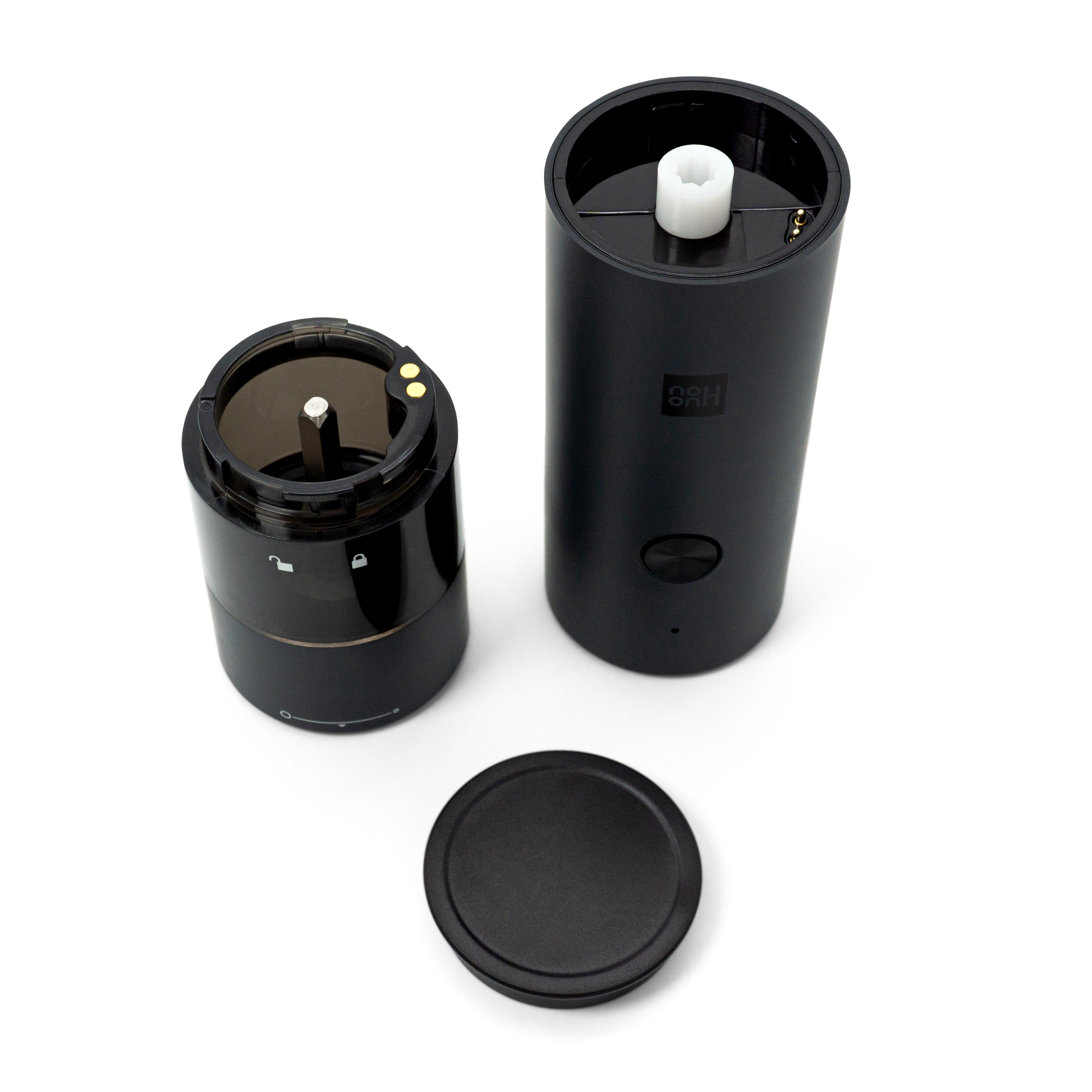 Elektrische Pfeffermühle Salz Grinder Automatische Gewürzmühle mit LED Licht inkl. Ladekabel - Schwarz