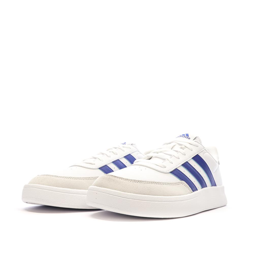 Adidas Baskets Blanches/Bleu Homme Adidas Breaknet 2.0