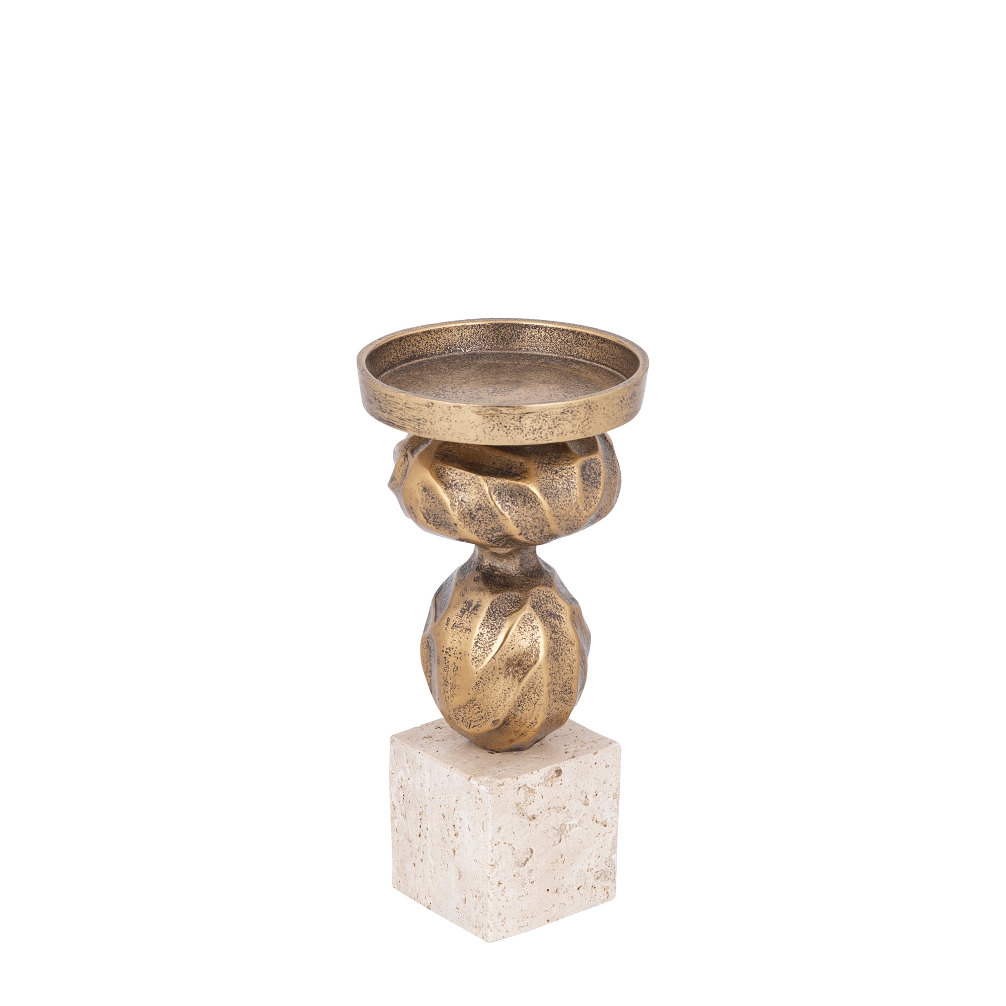 PTMD - Kandelaar Malines - Goud - 11x11x23cm