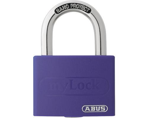 Abus T65AL/40 hangslot, paars, slotplaatje, 40 mm
