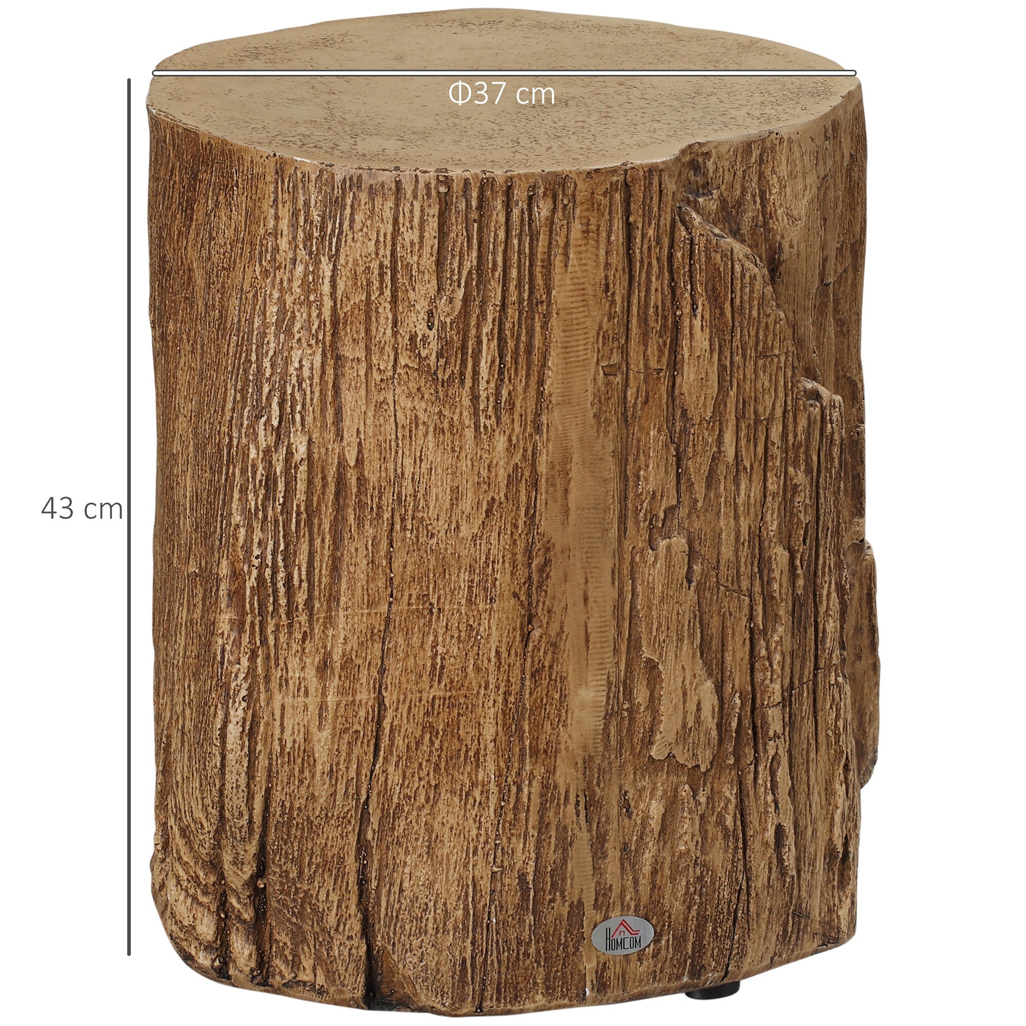 HOMCOM Beistelltisch mit vier verstellbaren Füßen natur 37L x 37B x 43H cm