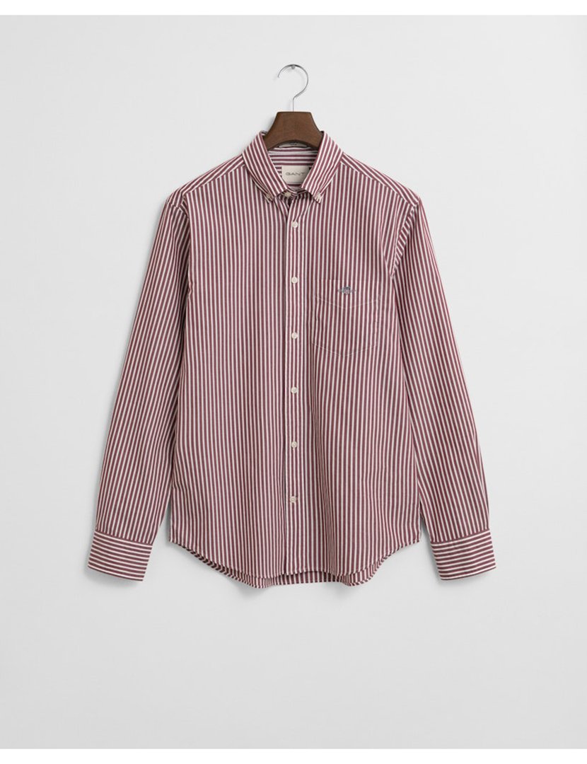 Classic Long Sleeve Striped Shirt Red