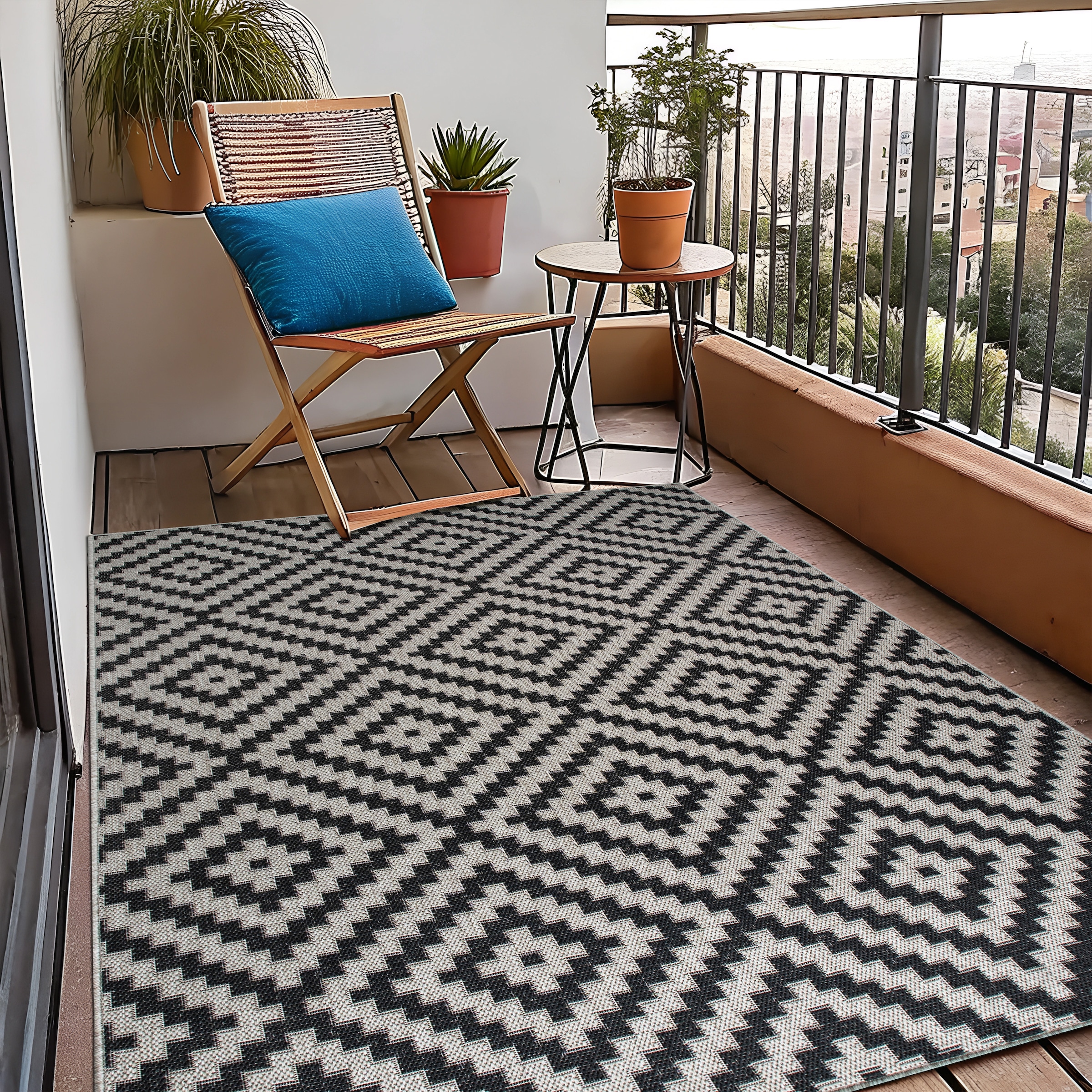GOODproduct Teppich »Cordoba auch als Läufer erhältlich« rechteckig 3 mm Höhe In- und Outdoor geeignet, Sisal-Optik, Wetterfest & UV-beständig, Boho