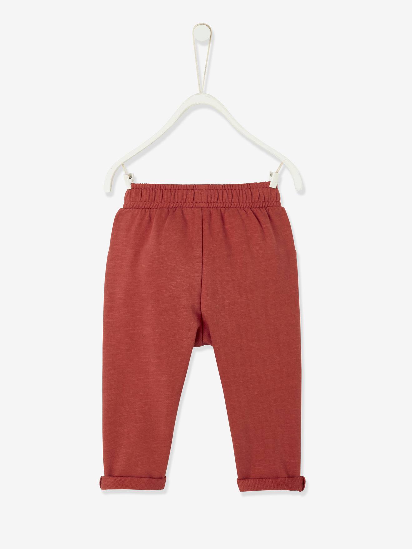 Calça de lã lisa bege claro para bebê menino