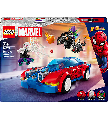 LEGO? Marvel - Spider-Mans Racerbil Og Venom Green Goblin 76279