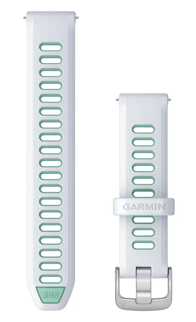 Garmin Hurtigutløsningsremmer (18 Mm) Whitestone/tidal Blue Med Sølvfarget Anordning