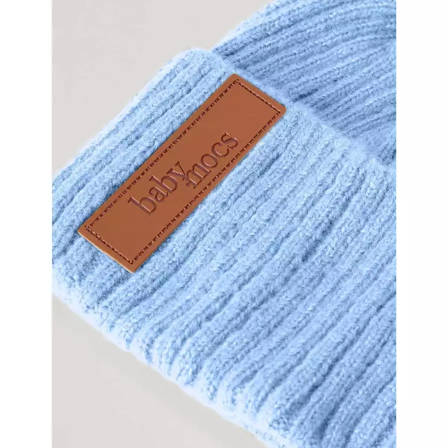 BabyMocs Mütze Vegan blau