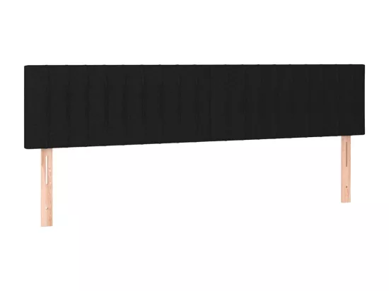 Sommier tapissier avec matelas et LED Noir 180x200 cm Tissu