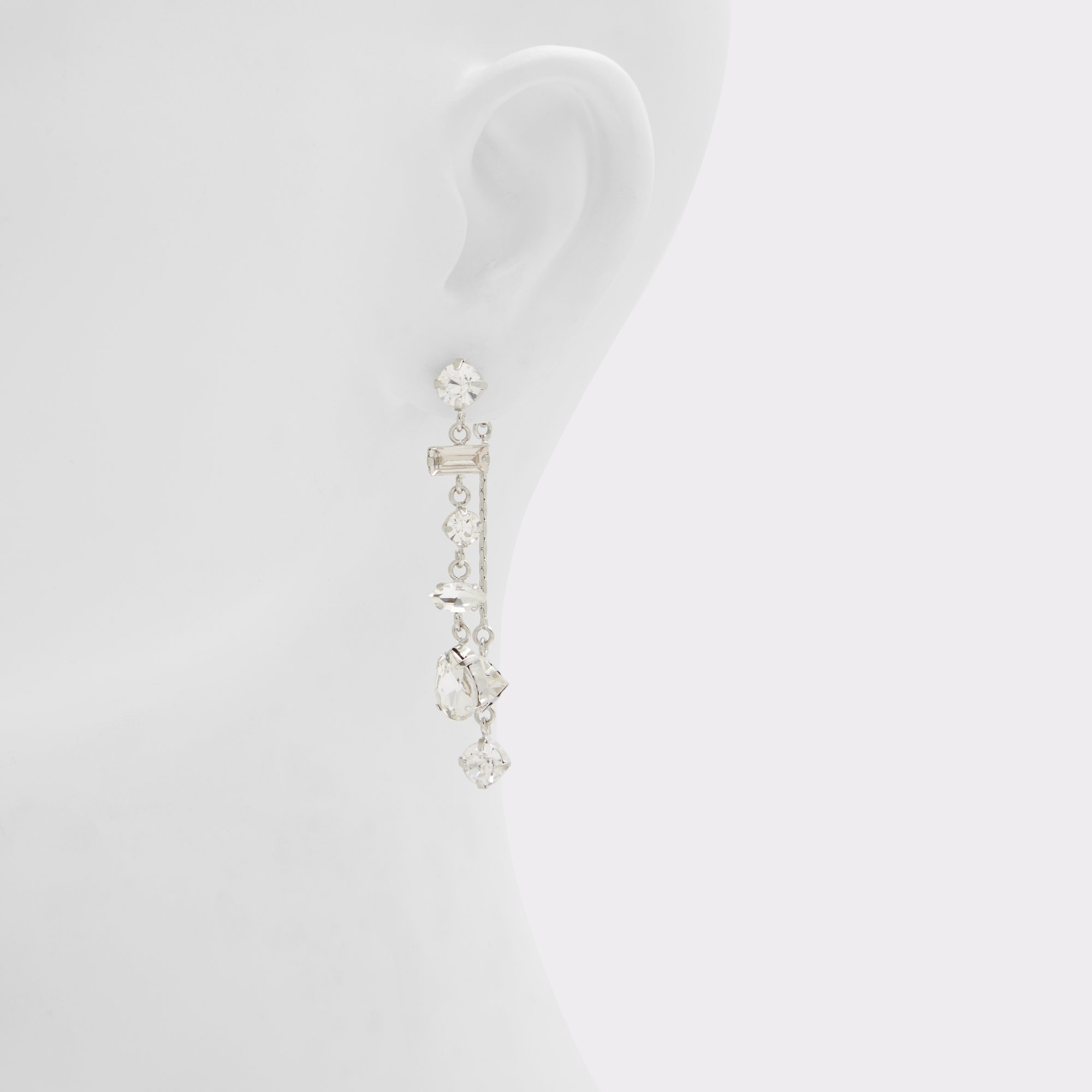 Faysean Silver-Clear Multi Women Earrings