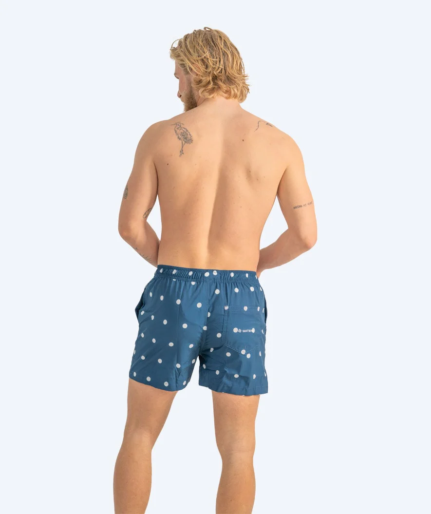 Watery badeshorts til mænd - Clifford Eco - Mørkeblå/hvid