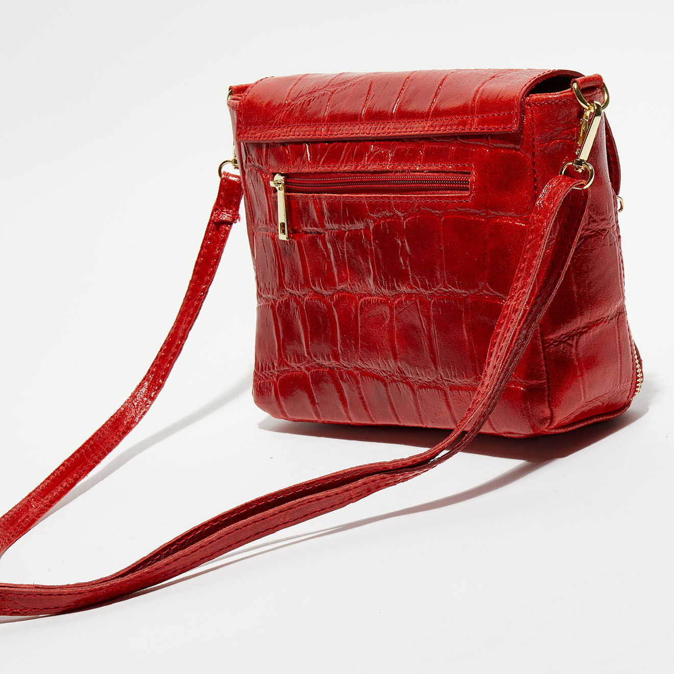 Christian Laurier Sac bandoulière en Cuir Flory rouge - 23x17x8 cm