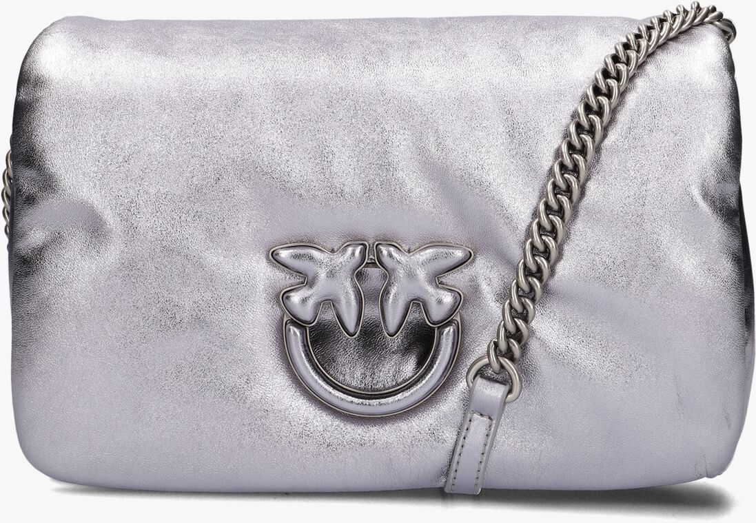 PINKO zilveren pinko schoudertas love click puff classic