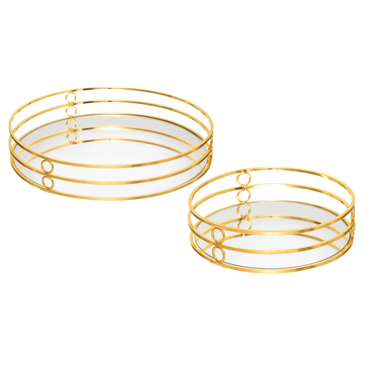 Atmosphera, Createur D'Interieur Atmosphera Plateau Miroir Feel x2 - Doré