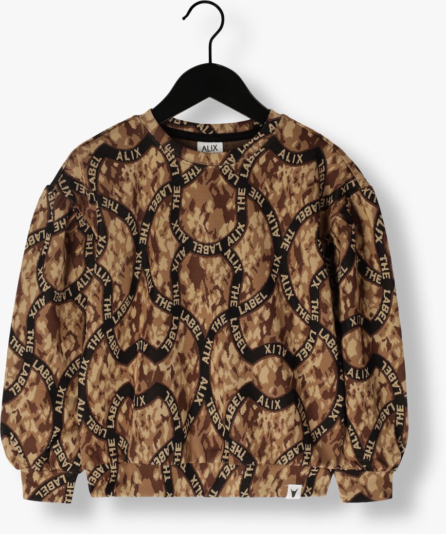 ALIX MINI bruine alix mini sweater knitted animal text jumper