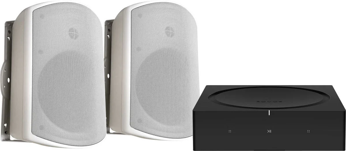 Sonos AMP   Elipson Rain 4 Blanc (la paire) Systèmes hi-fi multiroom