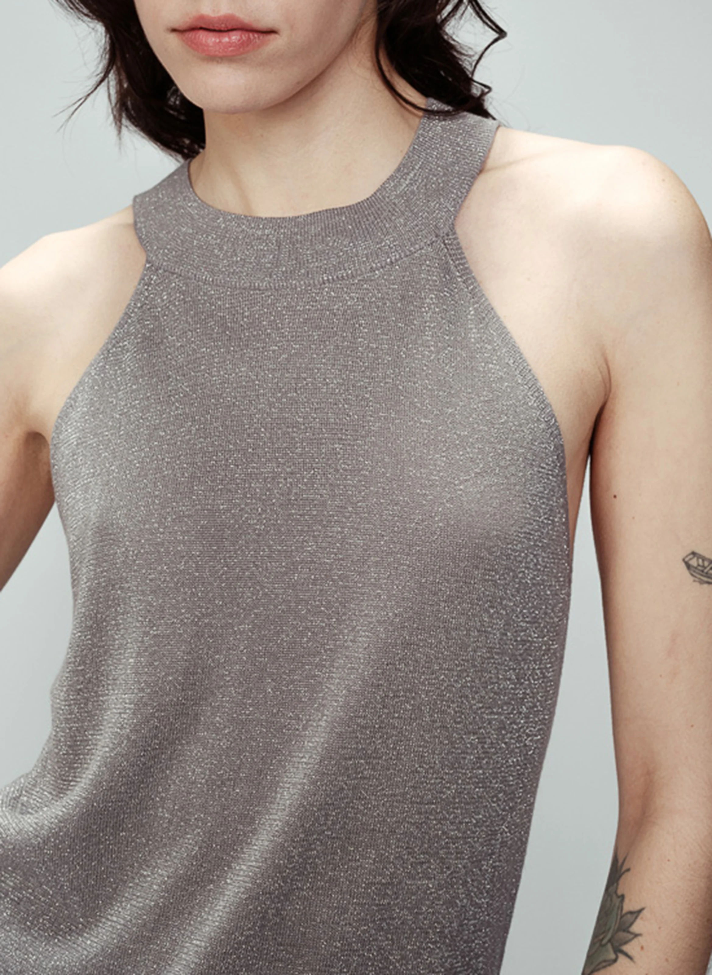 OMBELLE - Pull col américain| Argent