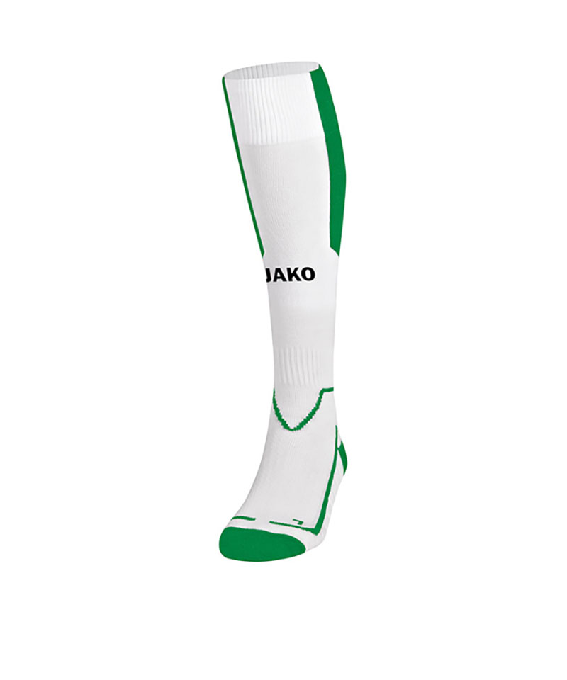 JAKO Lazio Stutzenstrumpf Weiss Grün F60