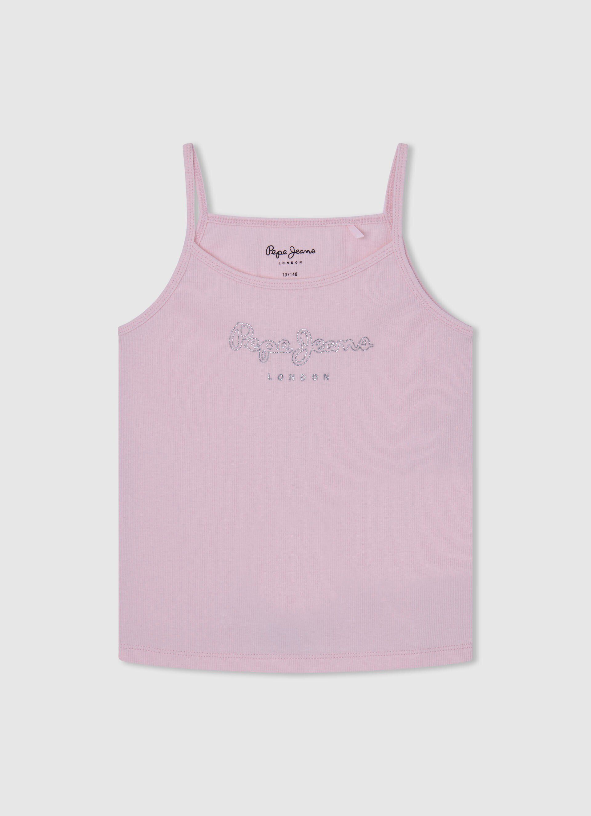 Regata com estampa de logo - rosa claro