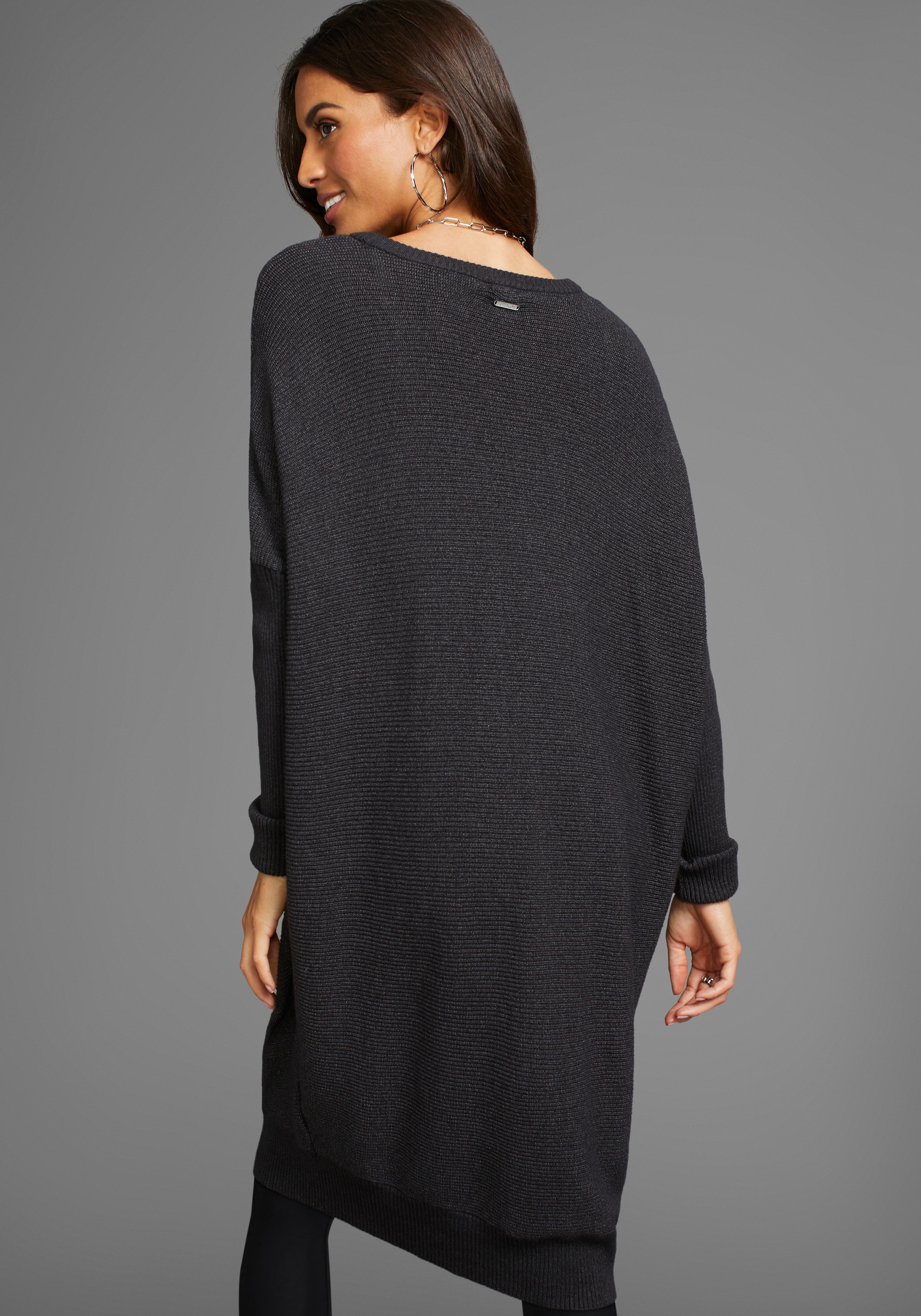 Laura Scott Longpullover , in oversized Form mit Rippstruktur