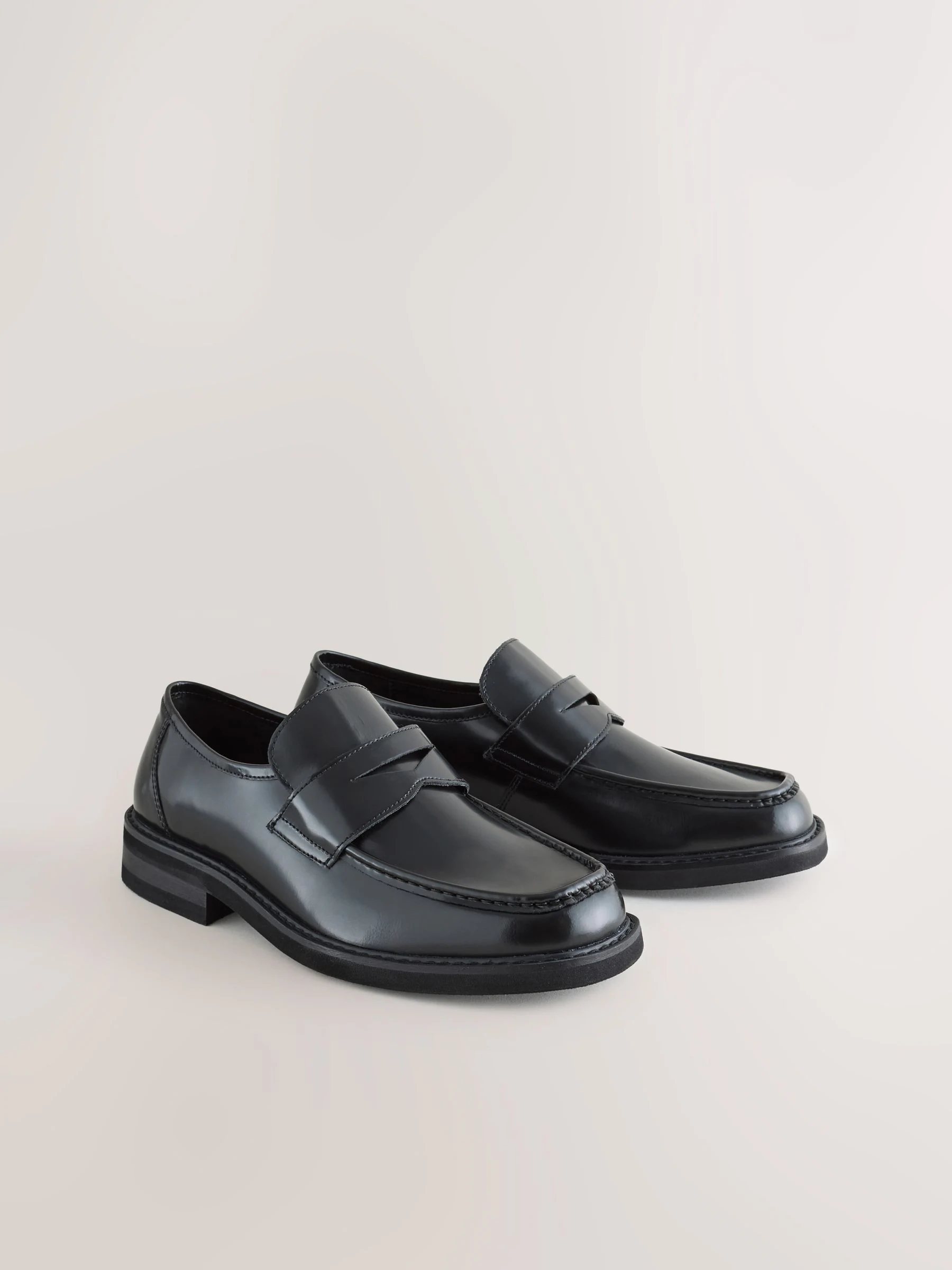 Zwart - Loafers met rechte neus