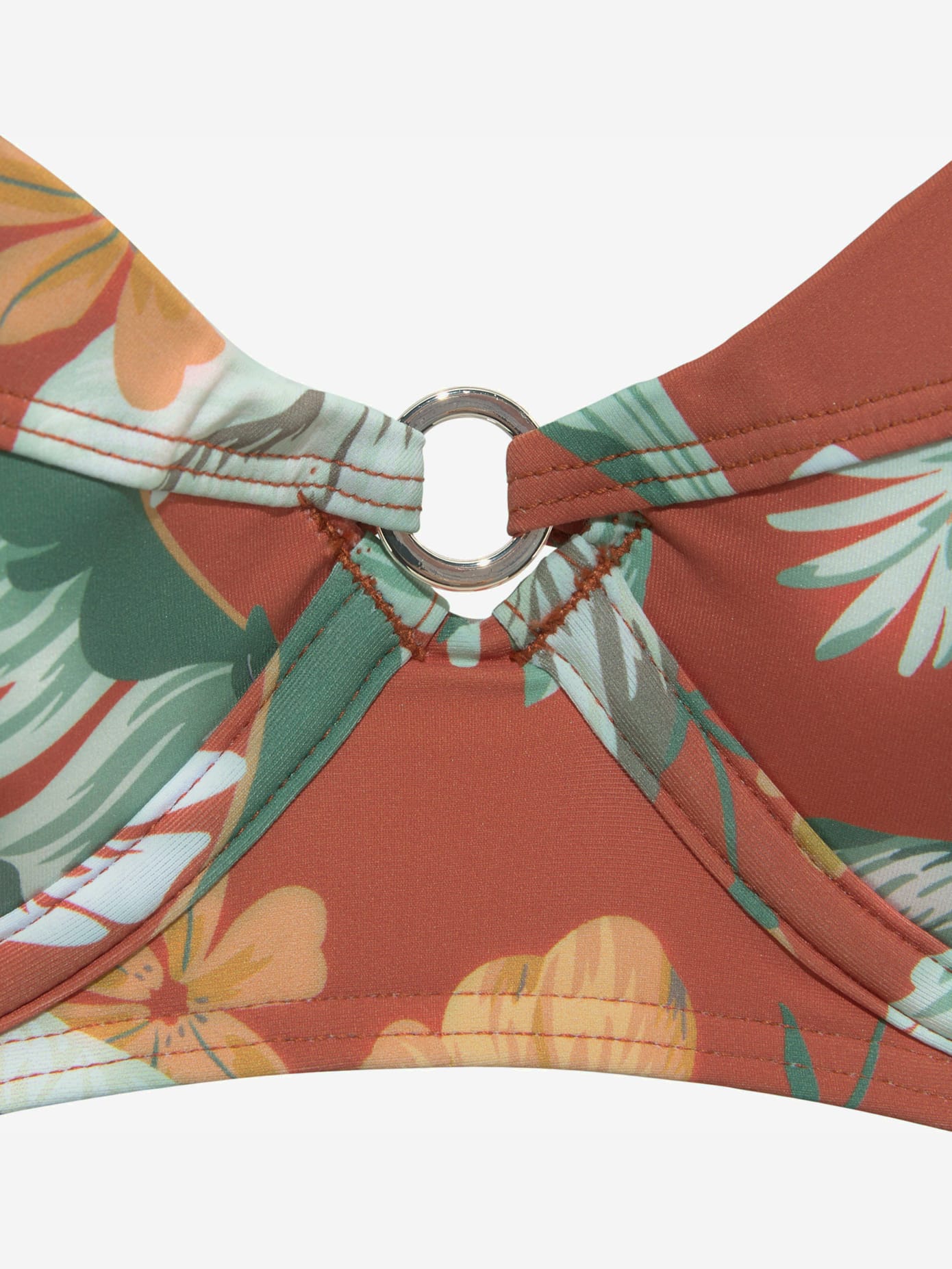Haut de maillot de bain à armatures imprimé tropical tendance