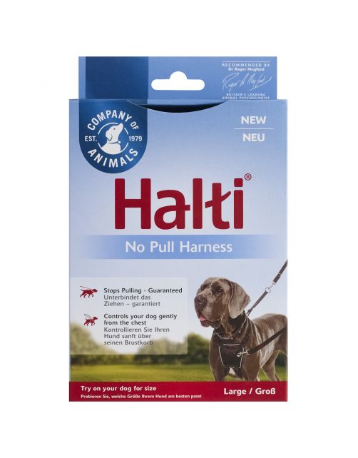 Halti No Pull Harnas Zwart - Hondenopvoeding