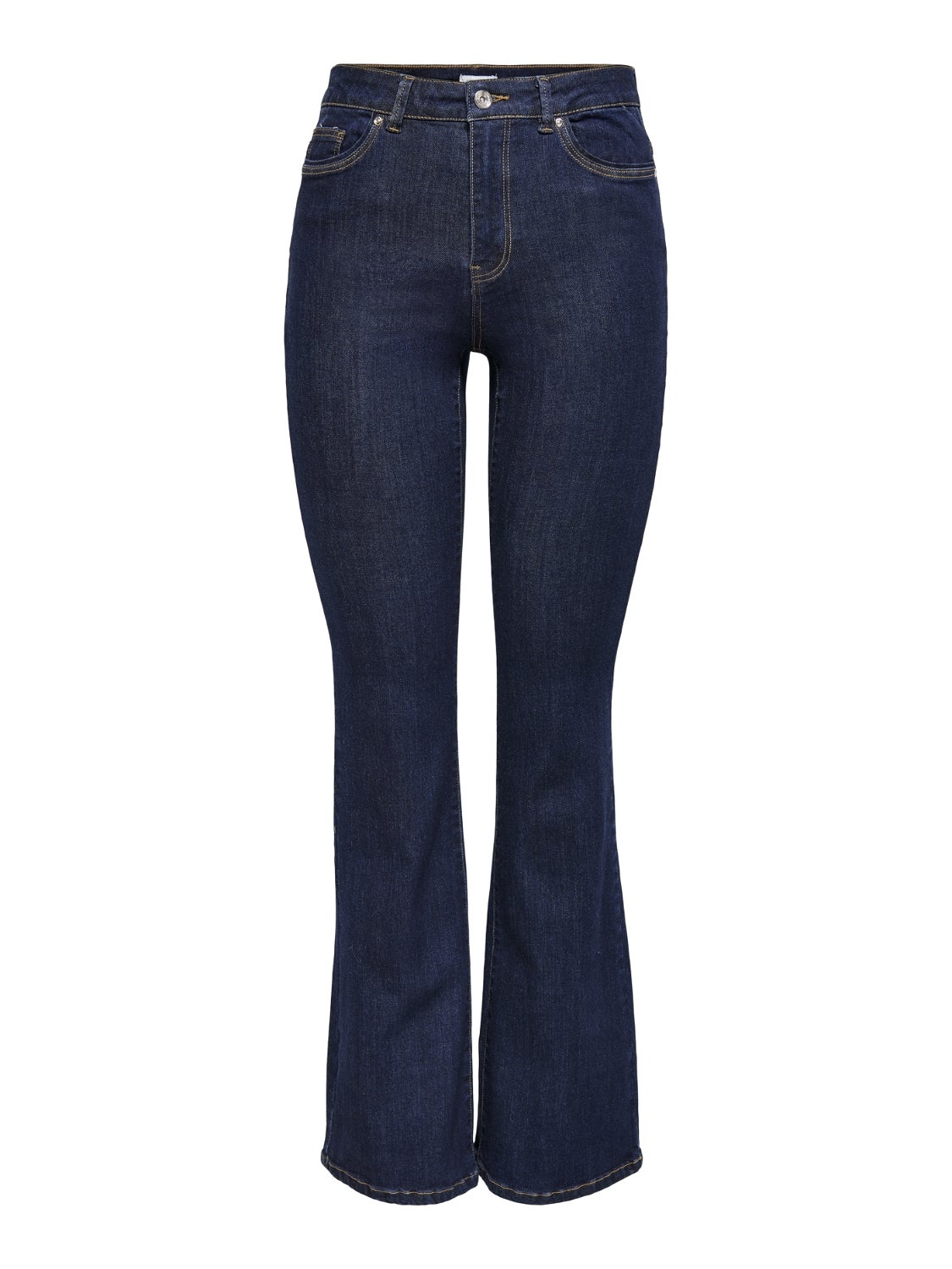 ONLWAUW Hohe Taille Ausgestellt Jeans Dark Blue Denim