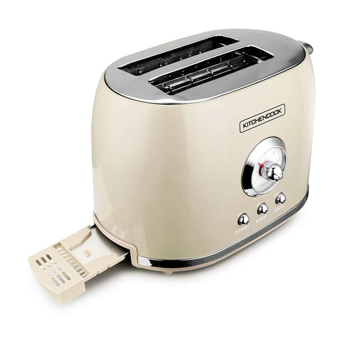 Kitchencook Grille-pain Style rétro beige - 47.5x36.5x48 cm