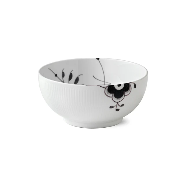 Royal Copenhagen  Sort Mega Riflet skål - Ø21 cm.