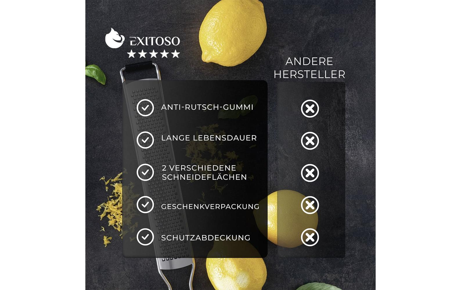 Küchenreibe mit Holzgriff BraunZesterreibe 2er Set