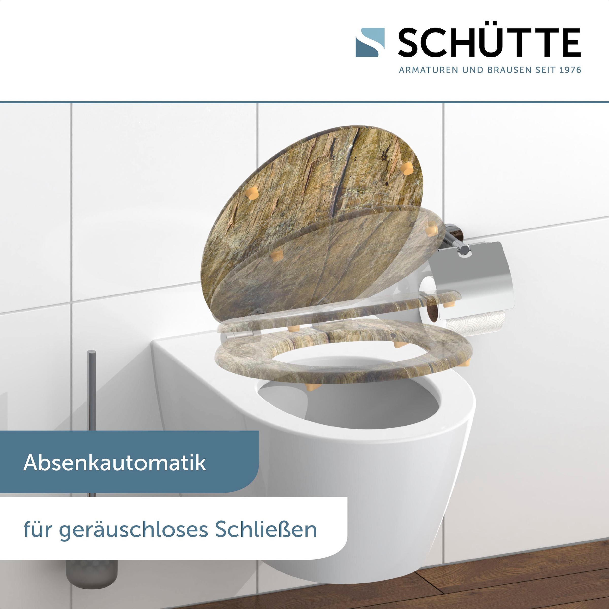 Schütte WC-Sitz »Solid Wood« mit Absenkautomatik und Holzkern, MDF