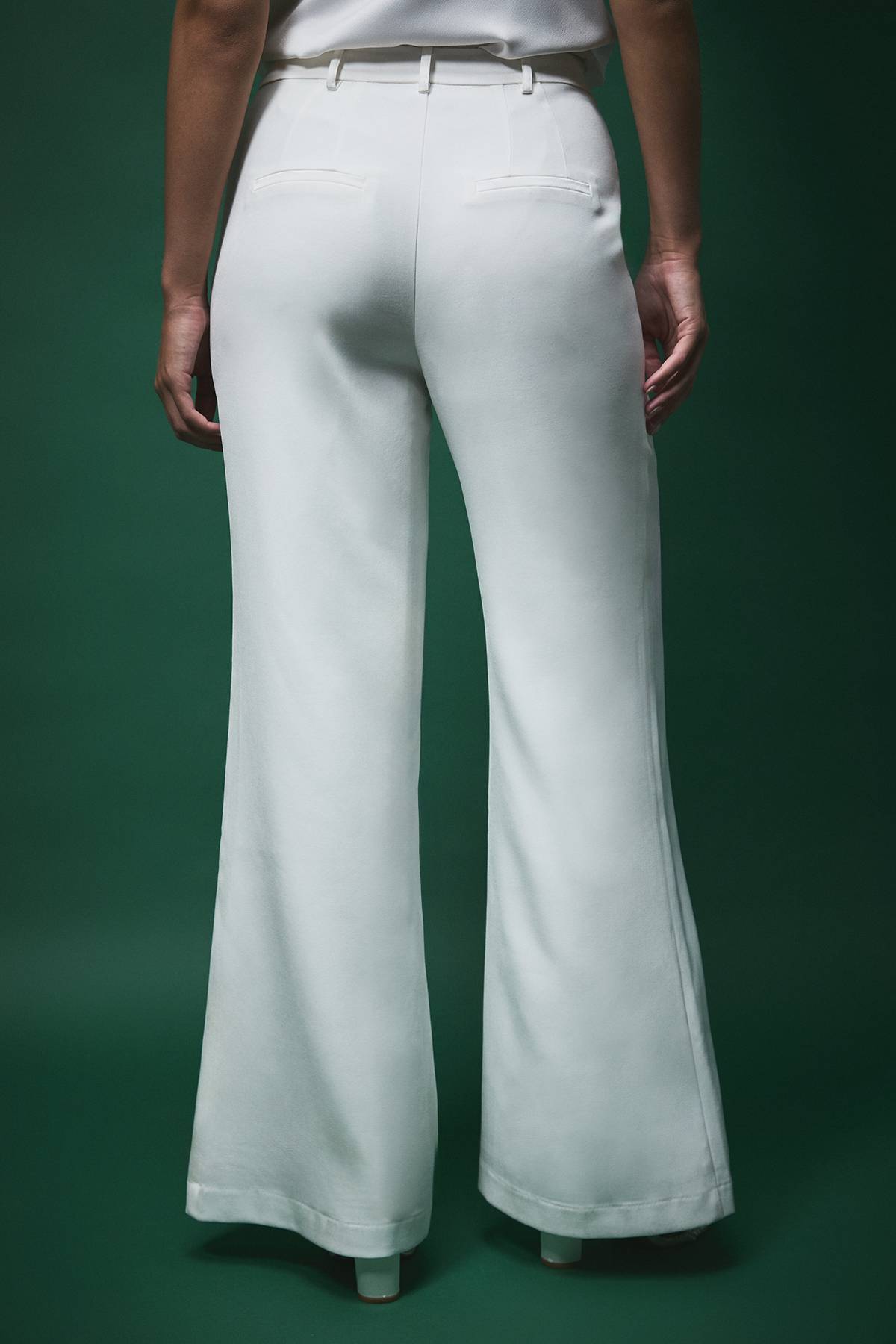 Coast Pantalon de Mariée Lisa Tan Tailleur Jambes Larges