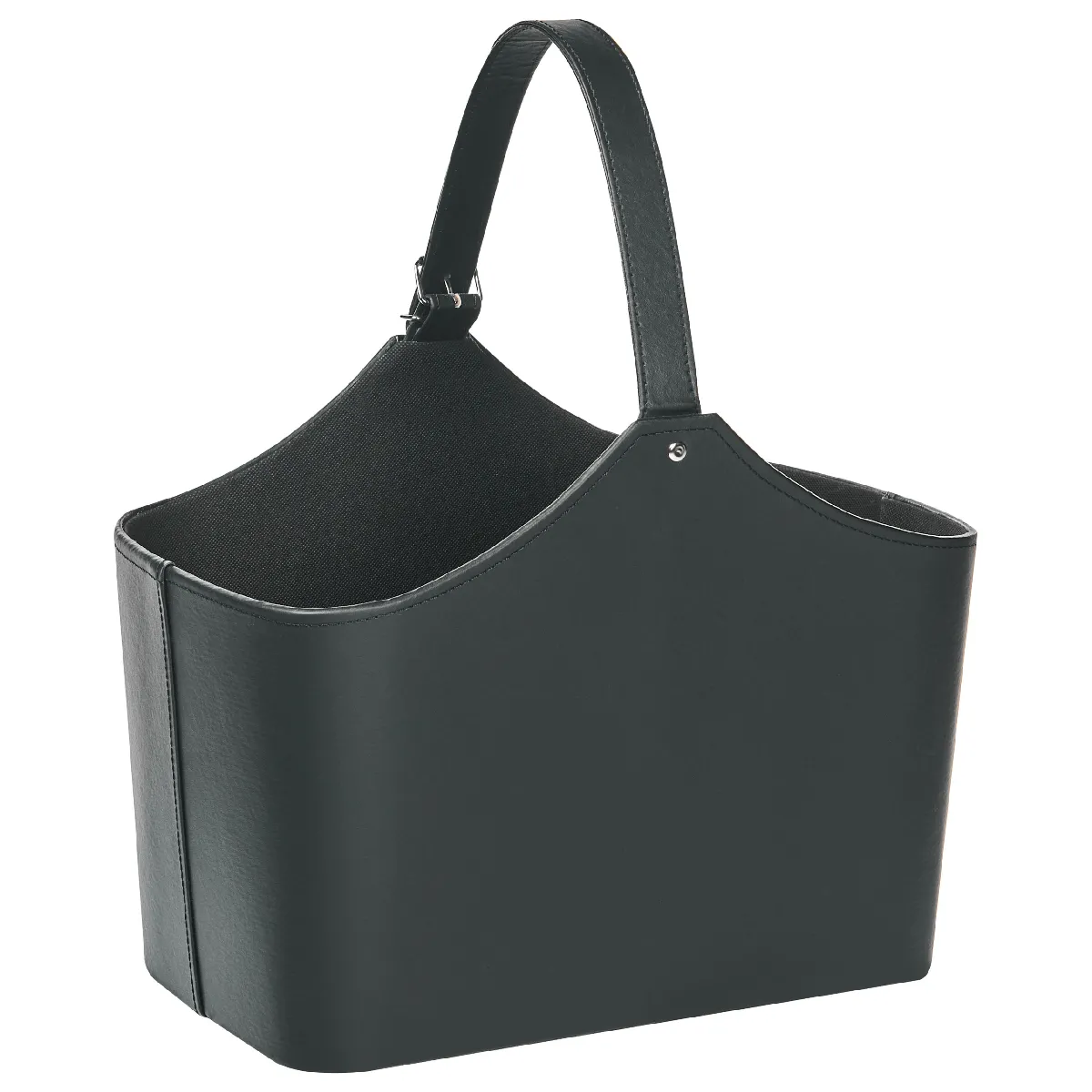 Beliani Panier en cuir PU gris graphite ELAM