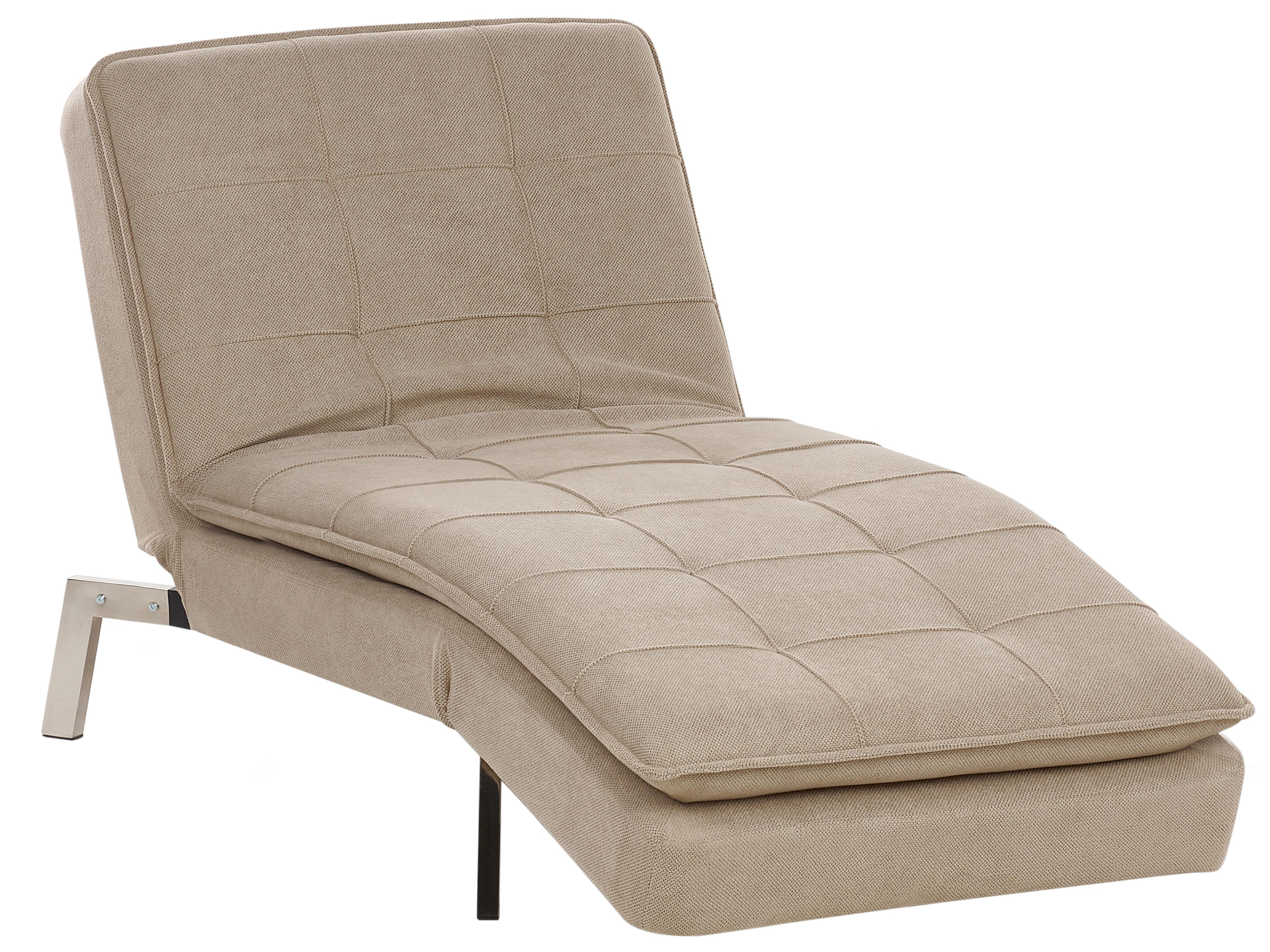 Chaise longue LOIRET Stof Beige
