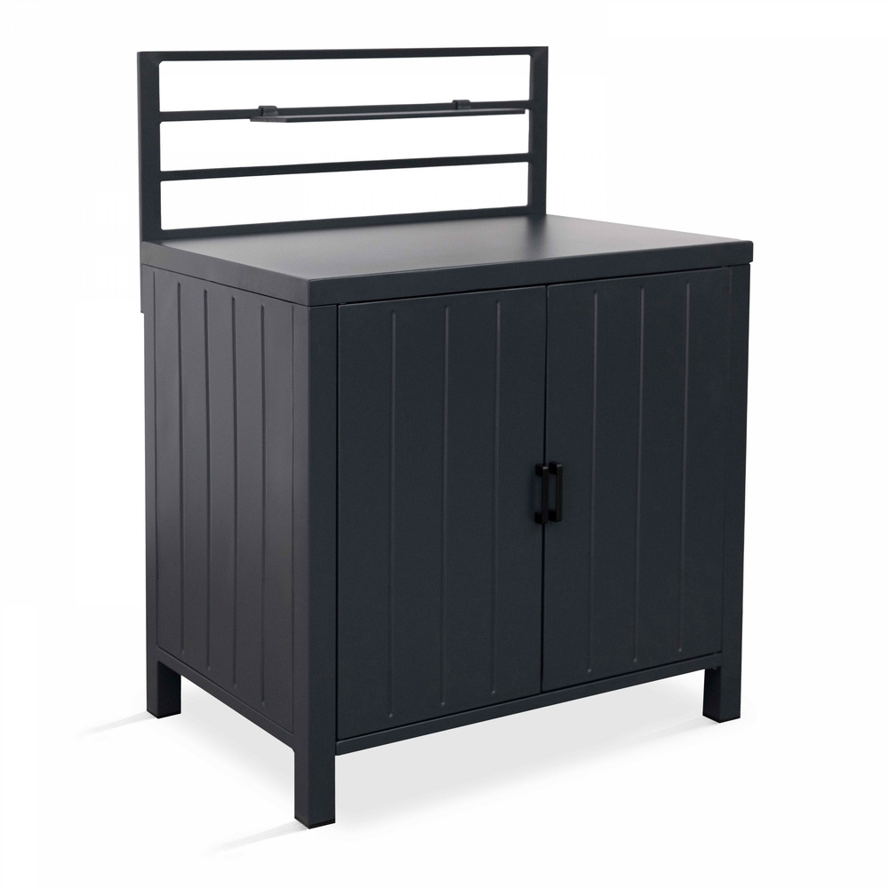 Meuble double porte/plan de travail pour cuisine extérieure