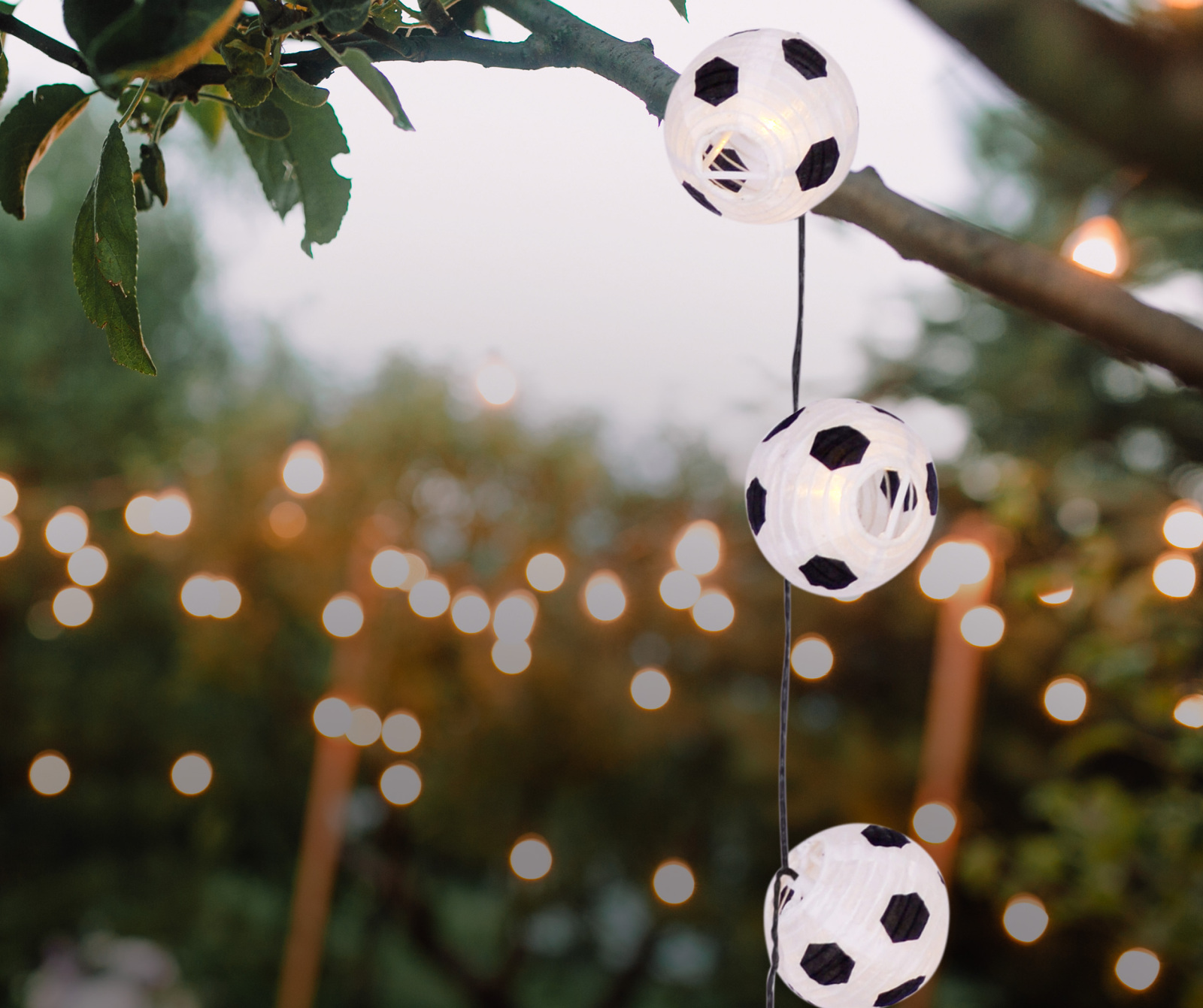 LED-Solar-Lichterkette - Japanballon - Fußball - 580 cm